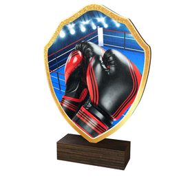 Arden Boxing Real Wood Shield Trophy