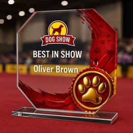 Hutton Dog Paw Glass Award
