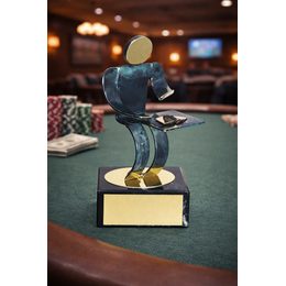 Toledo Poker Card Game Handmade Metal Trophy