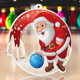 Snowy Father Christmas Bowling Medal