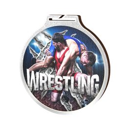 Habitat Wrestling Silver Eco Friendly Wooden Medal