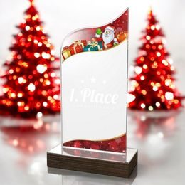 United Acrylic Wood Sunta Run Trophy