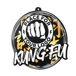 Pro Kung Fu Black Acrylic Logo Medal