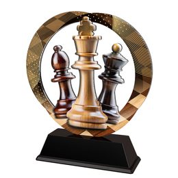 Onyx Stainless Steel Chess Trophy