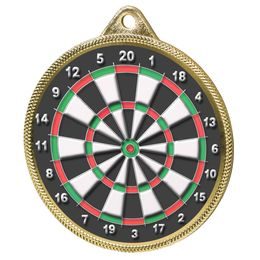 Darts Color Texture 3D Print Gold Medal