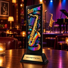 Shadowline Saxophone Music Metal Trophy