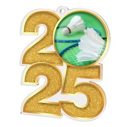 Badminton 2025 Acrylic Medal