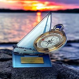 Cannes Printed Acrylic Sailing Trophy