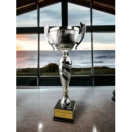 Denver Silver Cup on a Black PVC Base