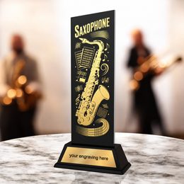 Shadowline Saxophone Music Metal Trophy