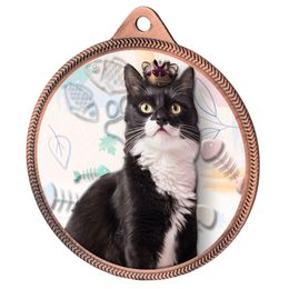 Cat Show Color Texture 3D Print Bronze Medal