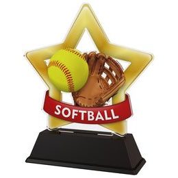 Mini Star Softball Trophy