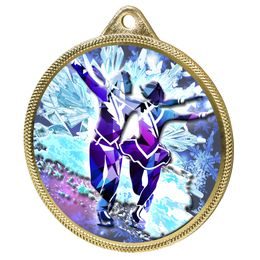 Ice Dance Skaters Color Texture 3D Print Gold Medal