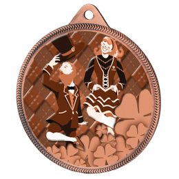 Irish Dance Classic Texture 3D Print Bronze Medal