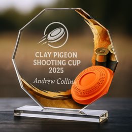 Hopper Clay Pigeon Shooting Glass Award