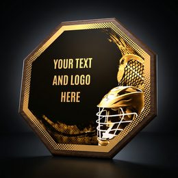 HEX Metal & Wood Lacrosse Plaque