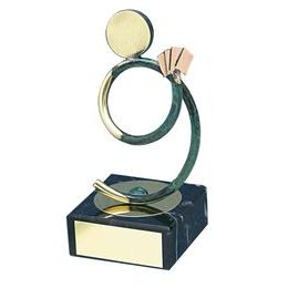 Bilbao Card Player Handmade Metal Trophy