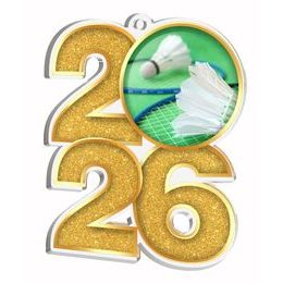 Badminton 2026 Acrylic Medal