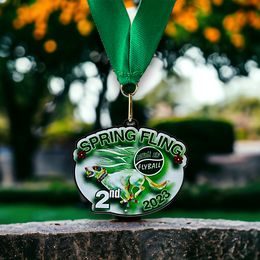 Trail Black Acrylic Logo Medal