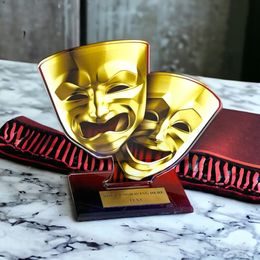 Cannes Printed Acrylic Drama Theatre Trophy