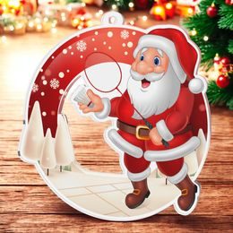 Snowy Father Christmas Badminton Medal