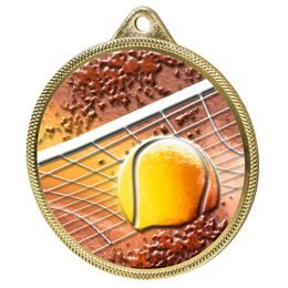 Tennis Color Texture 3D Print Gold Medal