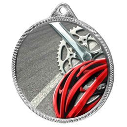 Cycling Color Texture 3D Print Silver Medal