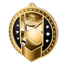 Noir Stainless Steel Tennis Classic Medal