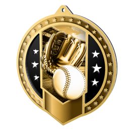 Noir Stainless Steel Baseball Classic Medal