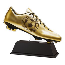 Custom Golden Boot 2D Soccer Trophy