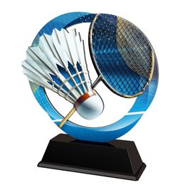Onyx Stainless Steel Badminton Trophy