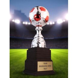 Sealy Silver and Red Tower Soccer Trophy