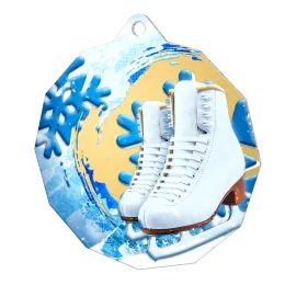 Polygon Stainless Steel Ice Skating Medal