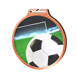 Habitat Soccer Bronze Eco Friendly Wooden Medal