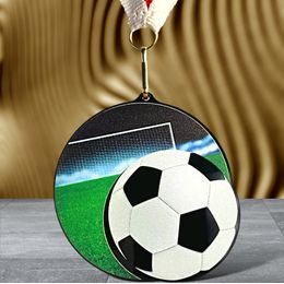 Rincon black acrylic Soccer medal