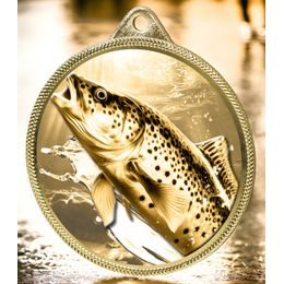 Trout Fishing Texture Classic Print Gold Medal