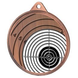 Shooting Target Color Texture 3D Print Bronze Medal