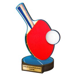 Grove Table Tennis Ping Pong Real Wood Trophy