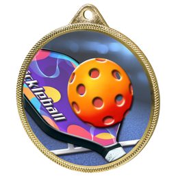 Pickleball Color Texture 3D Print Gold Medal