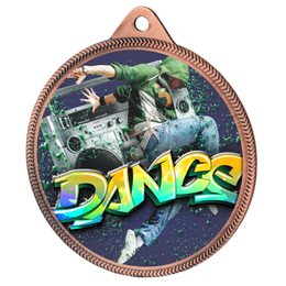 Street Dance Color Texture 3D Print Bronze Medal