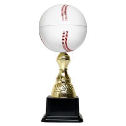 Conroe Gold and White Baseball Trophy