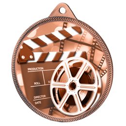 Film Classic Texture 3D Print Bronze Medal