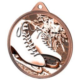 Ice Skating Boots White Classic Texture 3D Print Bronze Medal