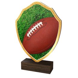 Arden Football Real Wood Shield Trophy