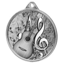Acoustic Guitar Classic Texture 3D Print Silver Medal
