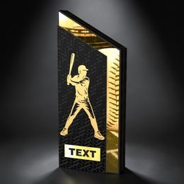 ATAMI Modern Metal & Wood Baseball Trophy