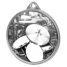 Drums Classic Texture 3D Print Silver Medal