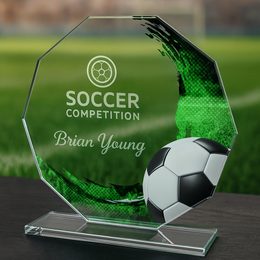 Hopper Soccer Glass Award