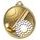 Field Hockey 3D Texture Print Antique Color 2 1/8&quot; Medal - Gold