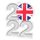 Union Jack Flag Silver Acrylic 2022 Medal